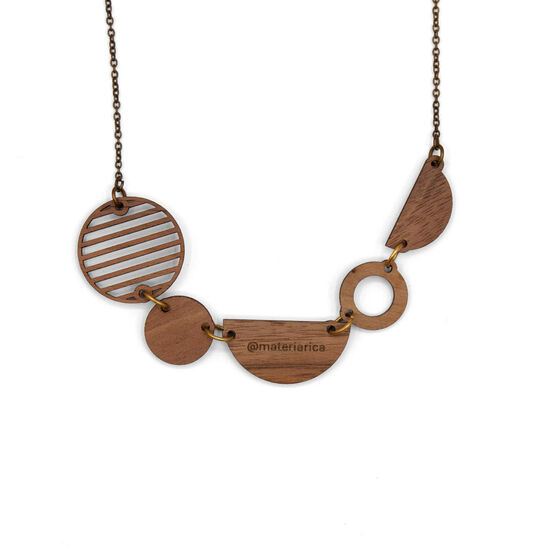 Five Abstract Shapes necklace